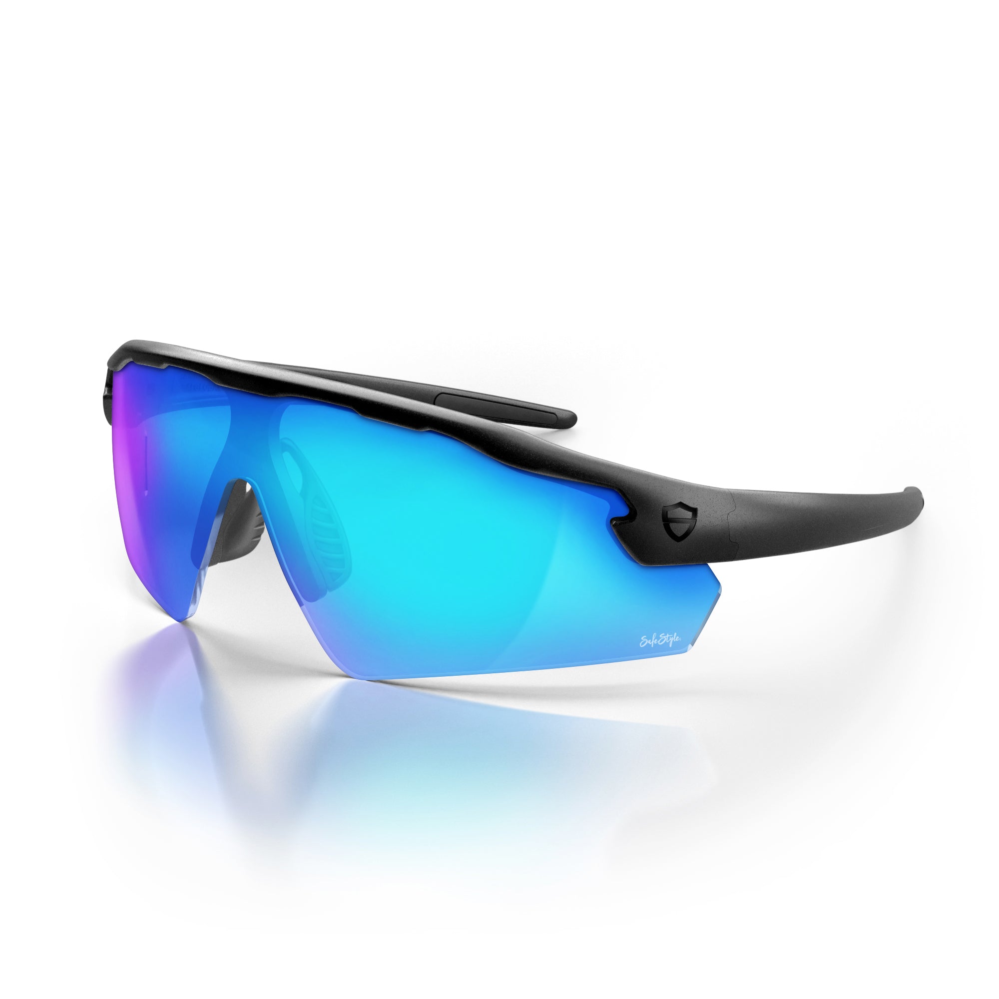 SafeStyle – Phantoms – Matte Black – Blue Lens – UV400 image 0