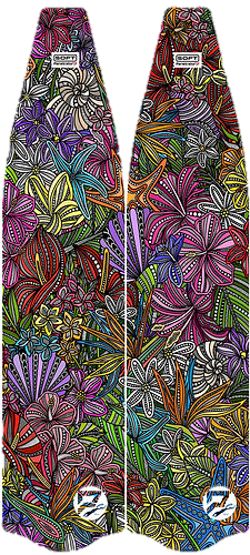 Penetrator- Composite Fin Blades - Seaflora - Soft, Black Rails image