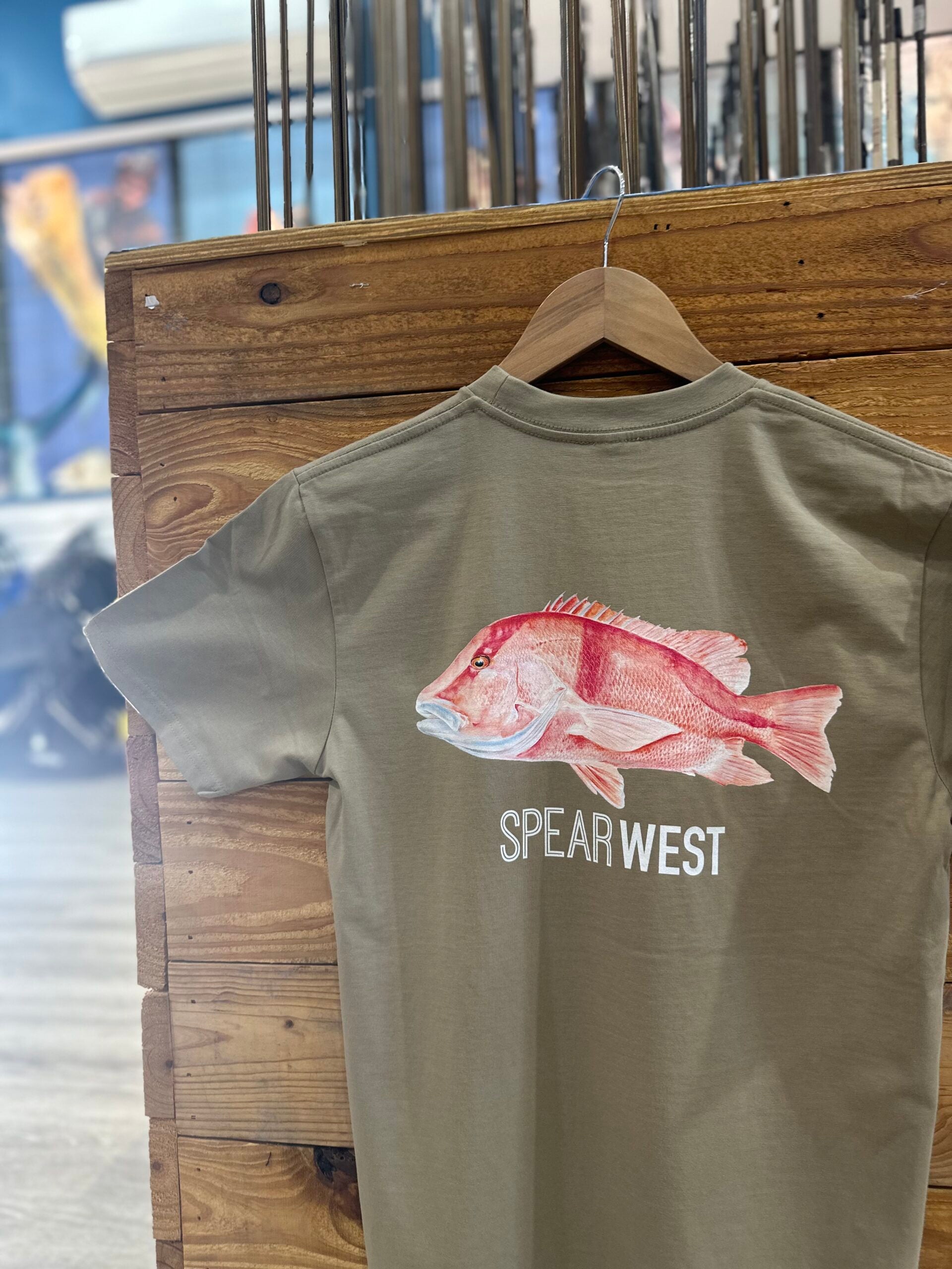 Spear West - Fish Print - T-Shirt - Red Emperor image 3
