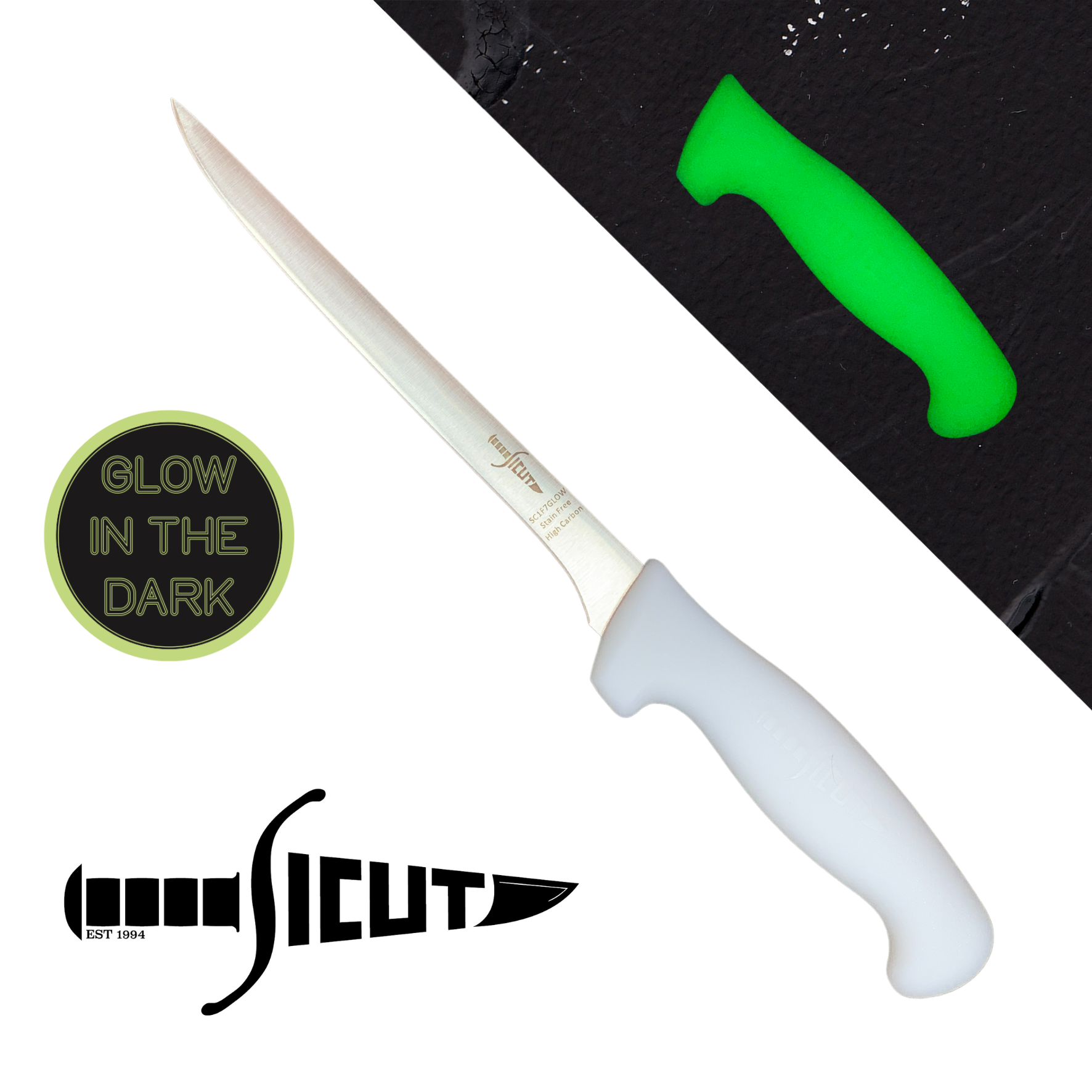 Sicut - Diamond Fillet Knife 4 Pack - Glow Handles image 1