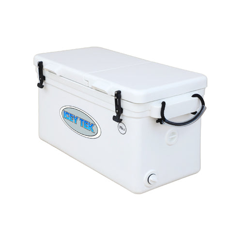 Icey Tek - 70L - Split Lid - Ice Box Cooler - White - Split Lid Right image 3