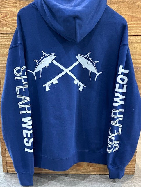 Spear West - Navy Hoodie - Sleeve Print image 3