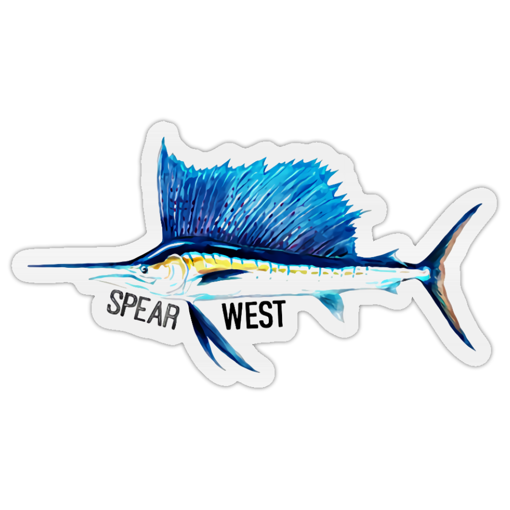 Spear West - Fish Die-Cut Vinyl Stickers - Sailfish image