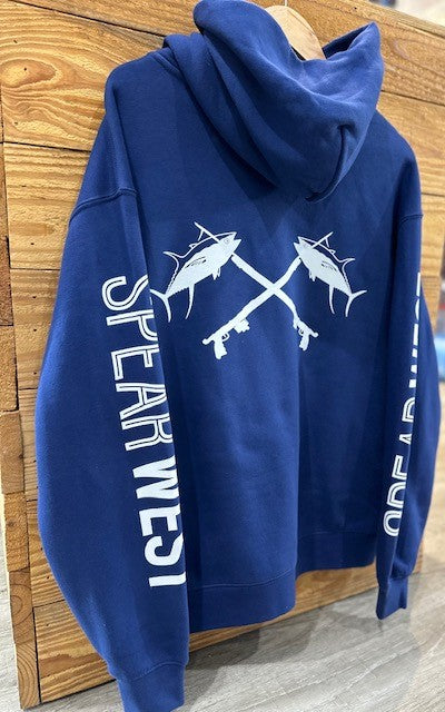 Spear West - Navy Hoodie - Sleeve Print image 2