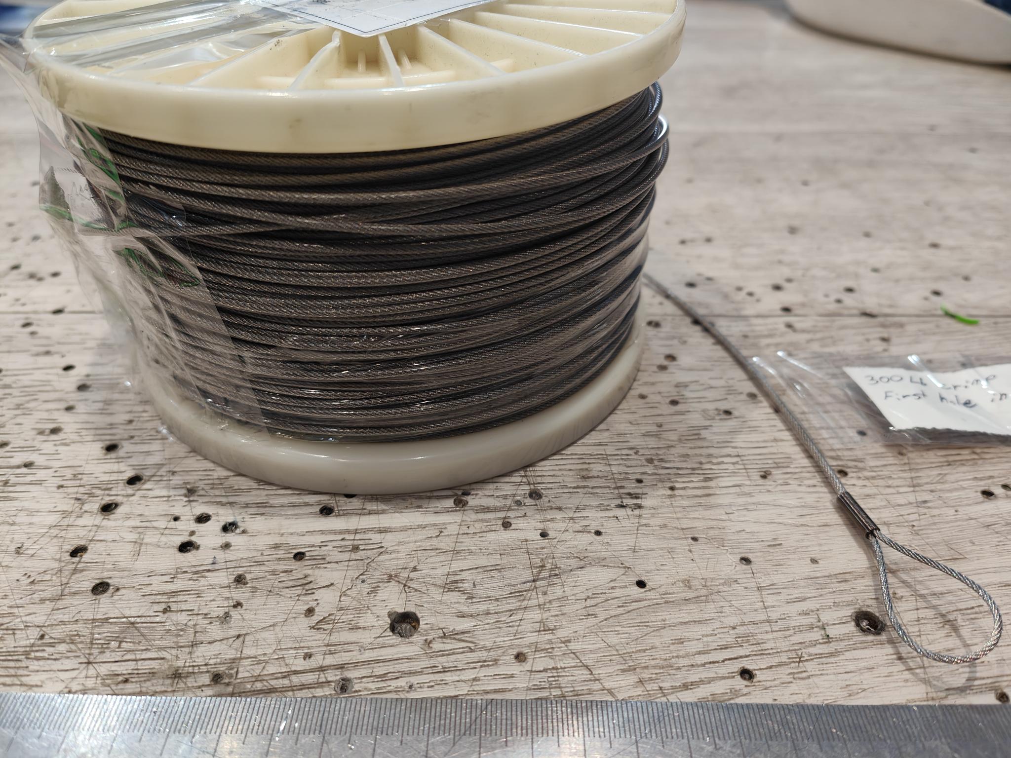 Spear West - Wire rope 1.5mm PVC Clear Coated Wire 316 Stainless Steel Rope 7x7 BU Per Metre image 0