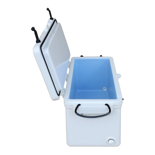 Icey Tek - 90L - Split Lid - Ice Box Cooler - White - Split Lid Right image 3