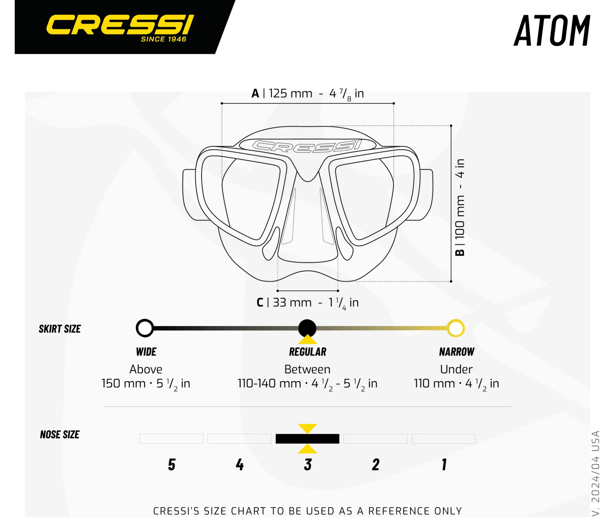 Cressi - Atom Mask - White