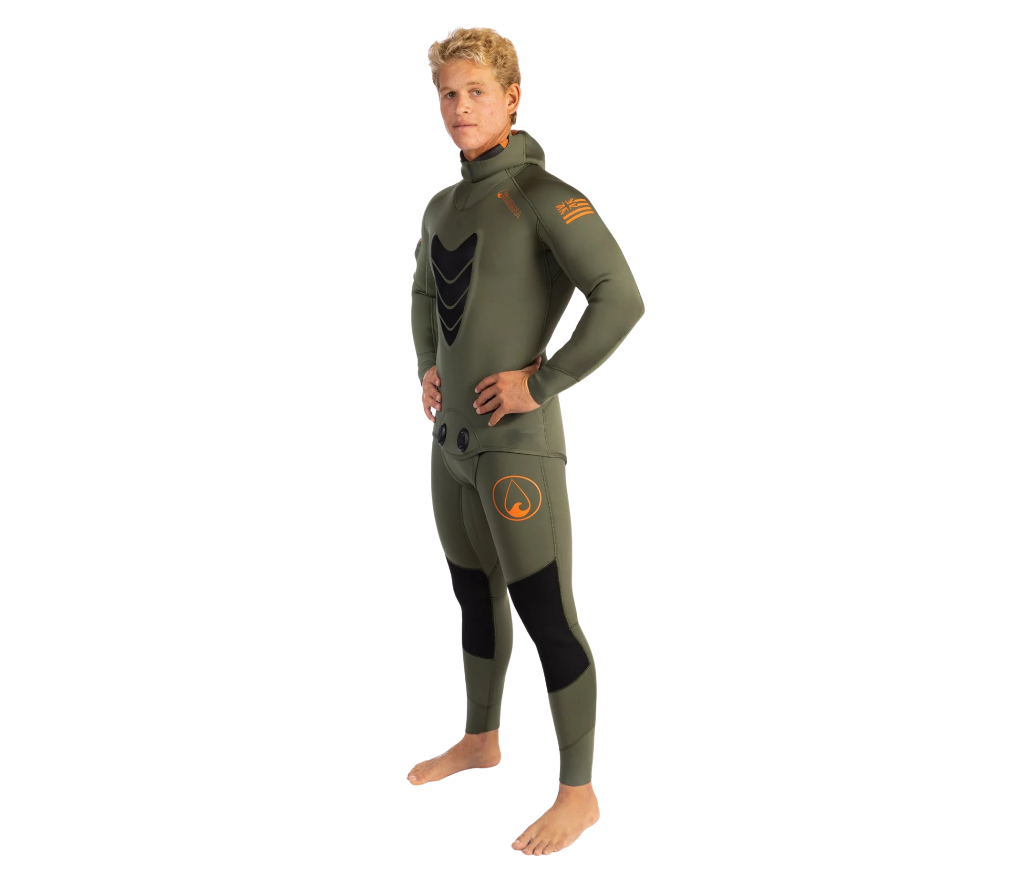 Waihana - Men's 2pc Ranger Green Wetsuit - 3mm