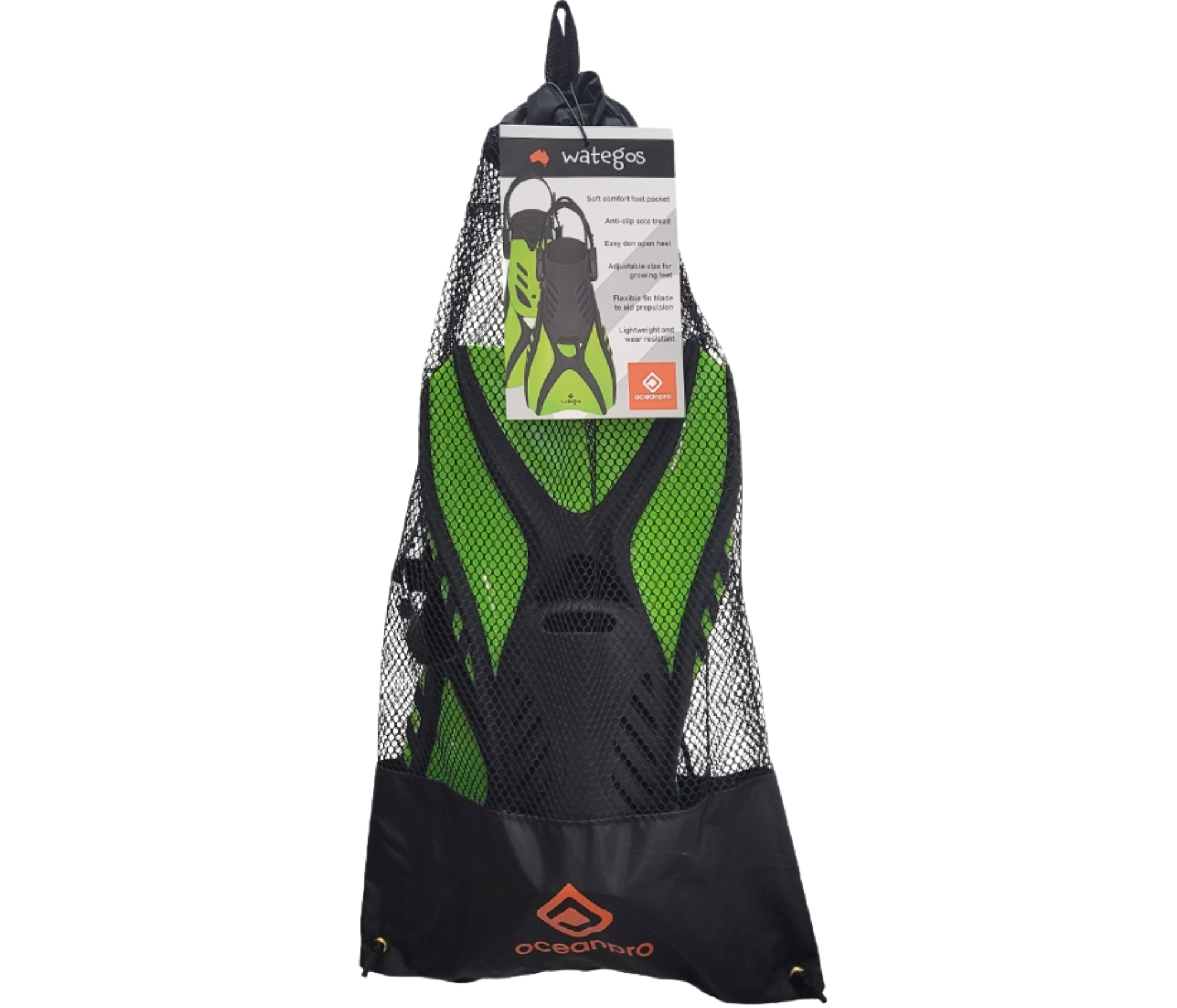Ocean Pro - Wategos Junior Fins - Lime