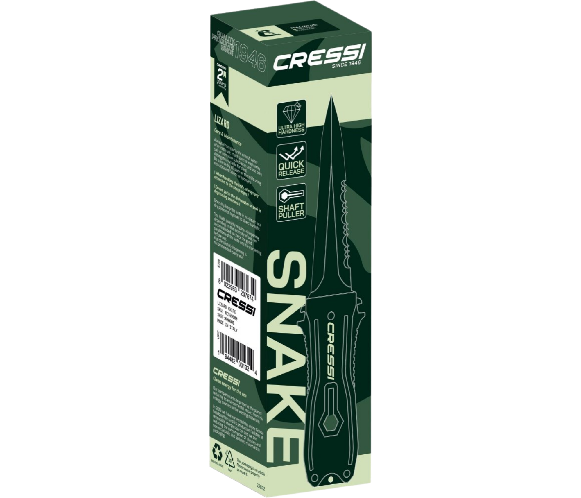 Cressi - Snake Knife - Black