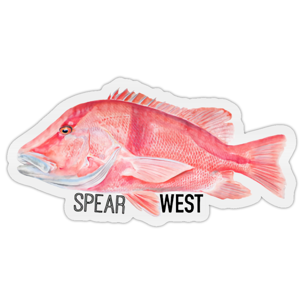 Spear West - Fish Die-Cut Vinyl Stickers - Red Emperor image