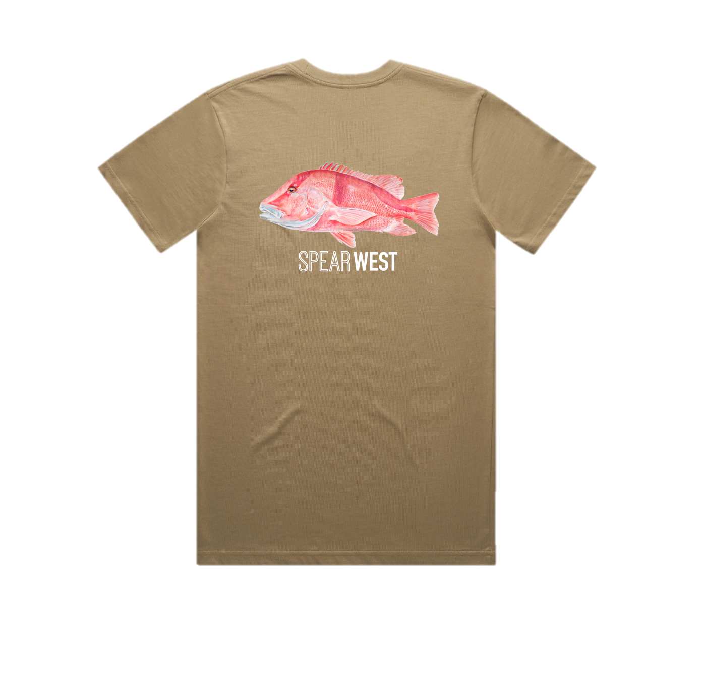 Spear West - Fish Print - T-Shirt - Red Emperor - 2XL image