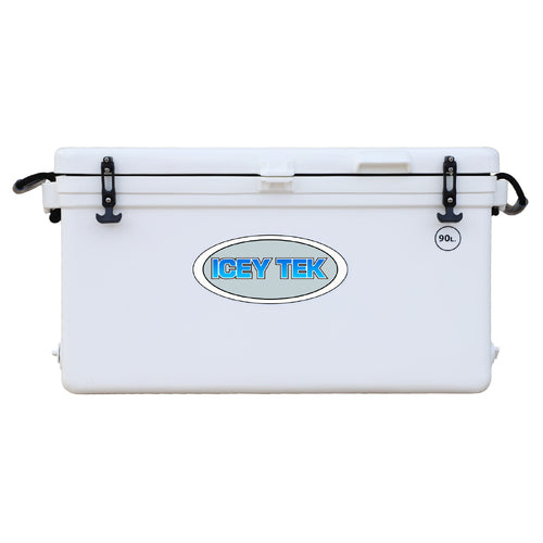 Icey Tek - 90L - Split Lid - Ice Box Cooler - White - Split Lid Right image 0