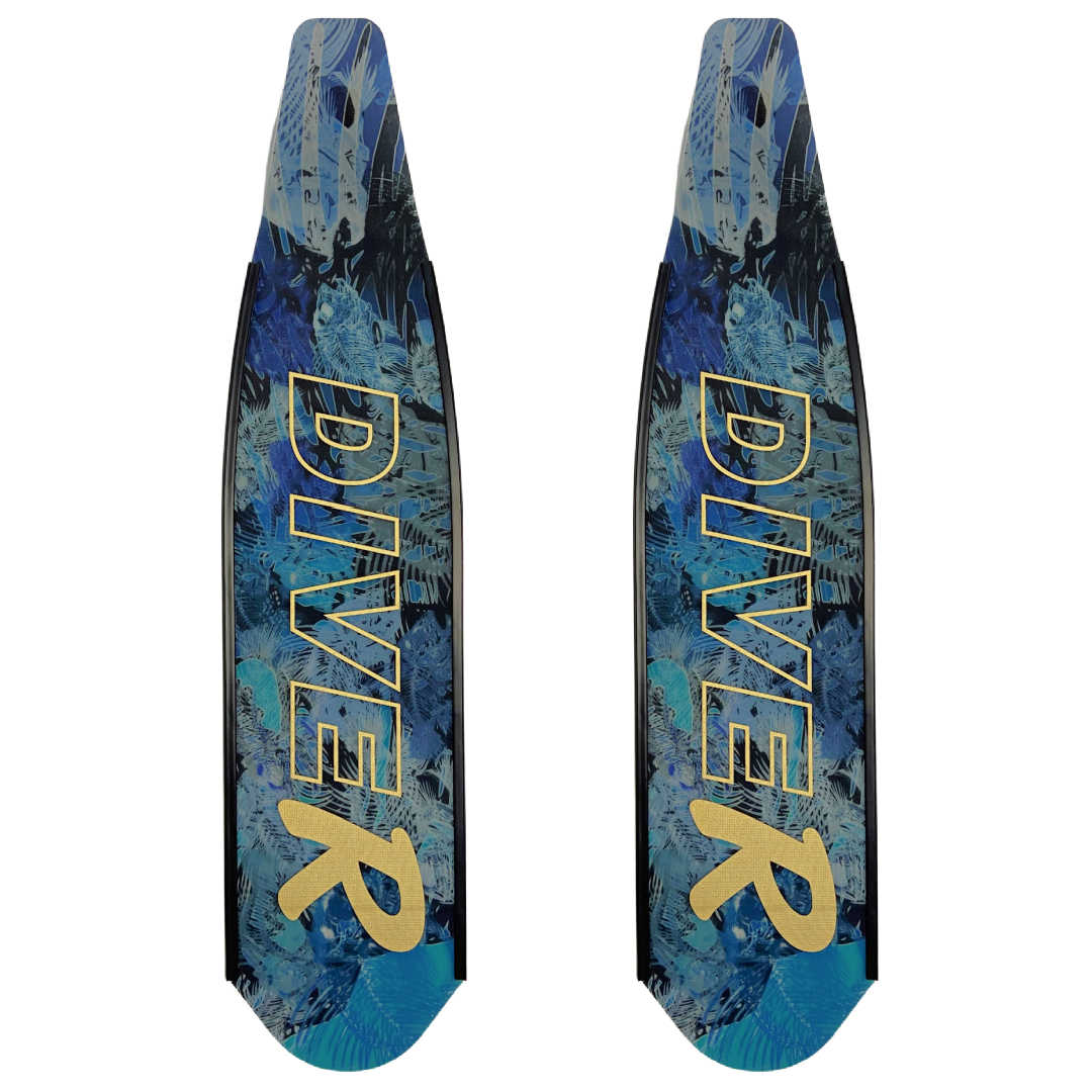 DiveR - Fin Blades - Blue Bone - Carbon image 0