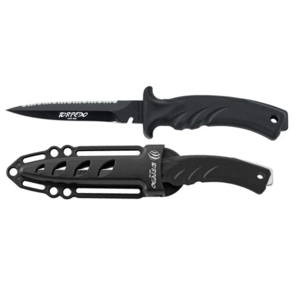 Mac Coltellerie - Torpedo 11BE Dive Knife - Black handle / Black Blade image 0
