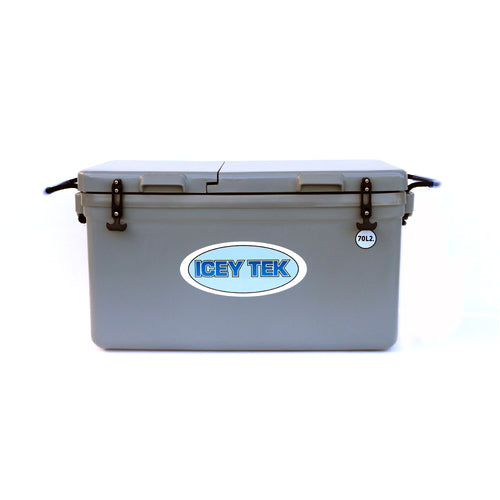 Icey Tek - 70L - Split Lid - Ice Box Cooler - Grey - Split Lid Left image 0
