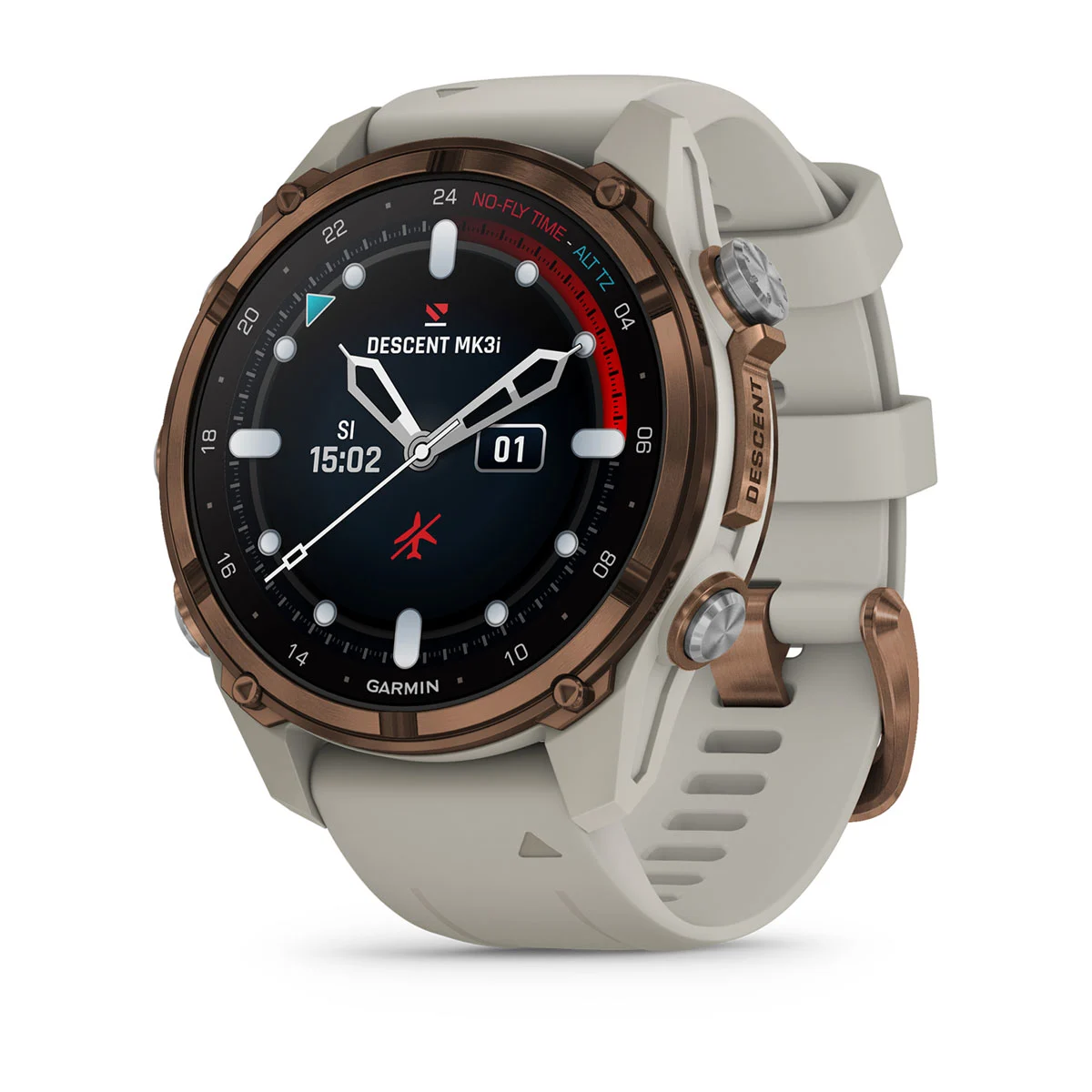 Garmin Descent™ Mk3i – 43 mm - Bronze - Grey Band image 0