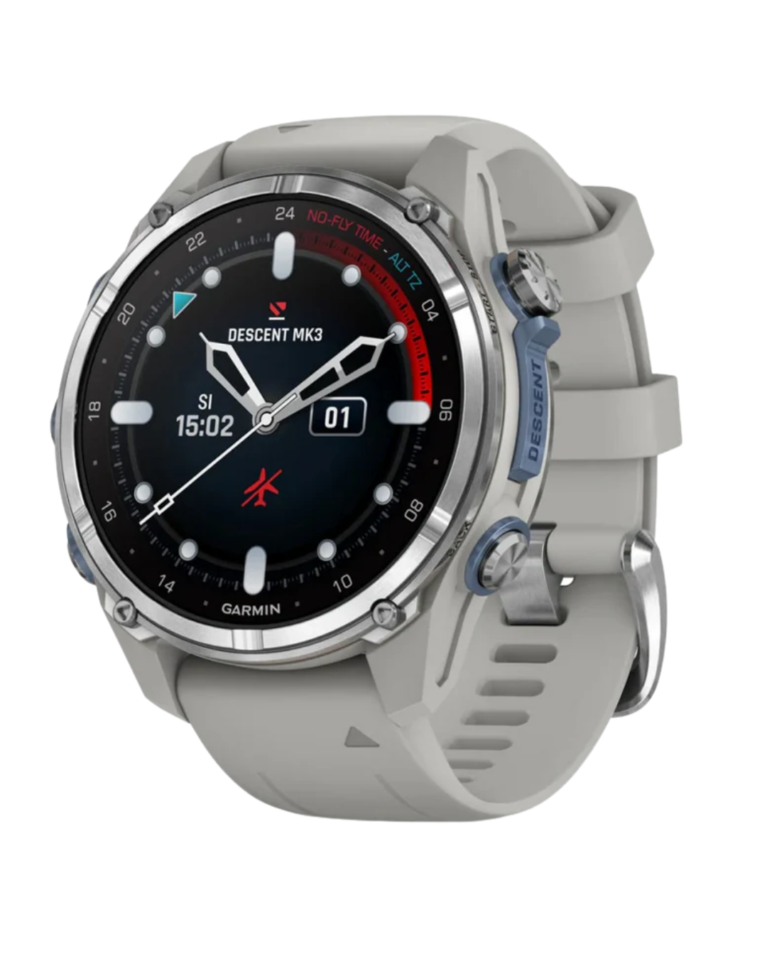 Garmin Descent™ Mk3 - 43mm - S/S - Grey Band image 1