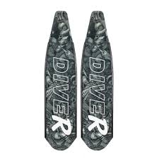 DiveR - Fin Blades - B+W Reef Life - Carbon image 1