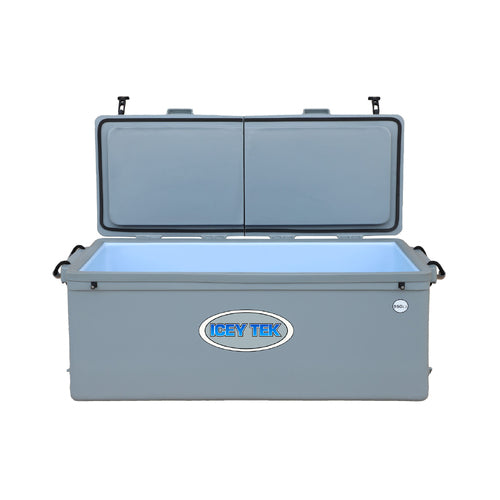 Icey Tek - 160L - Split Lid - Ice Box Cooler - Grey - Right Opening image 1