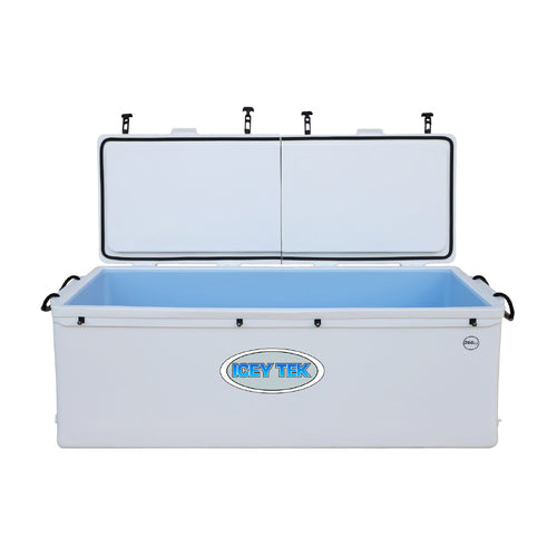 Icey Tek - 260L - Split Lid - Ice Box Cooler - White - Split Lid Left image 2