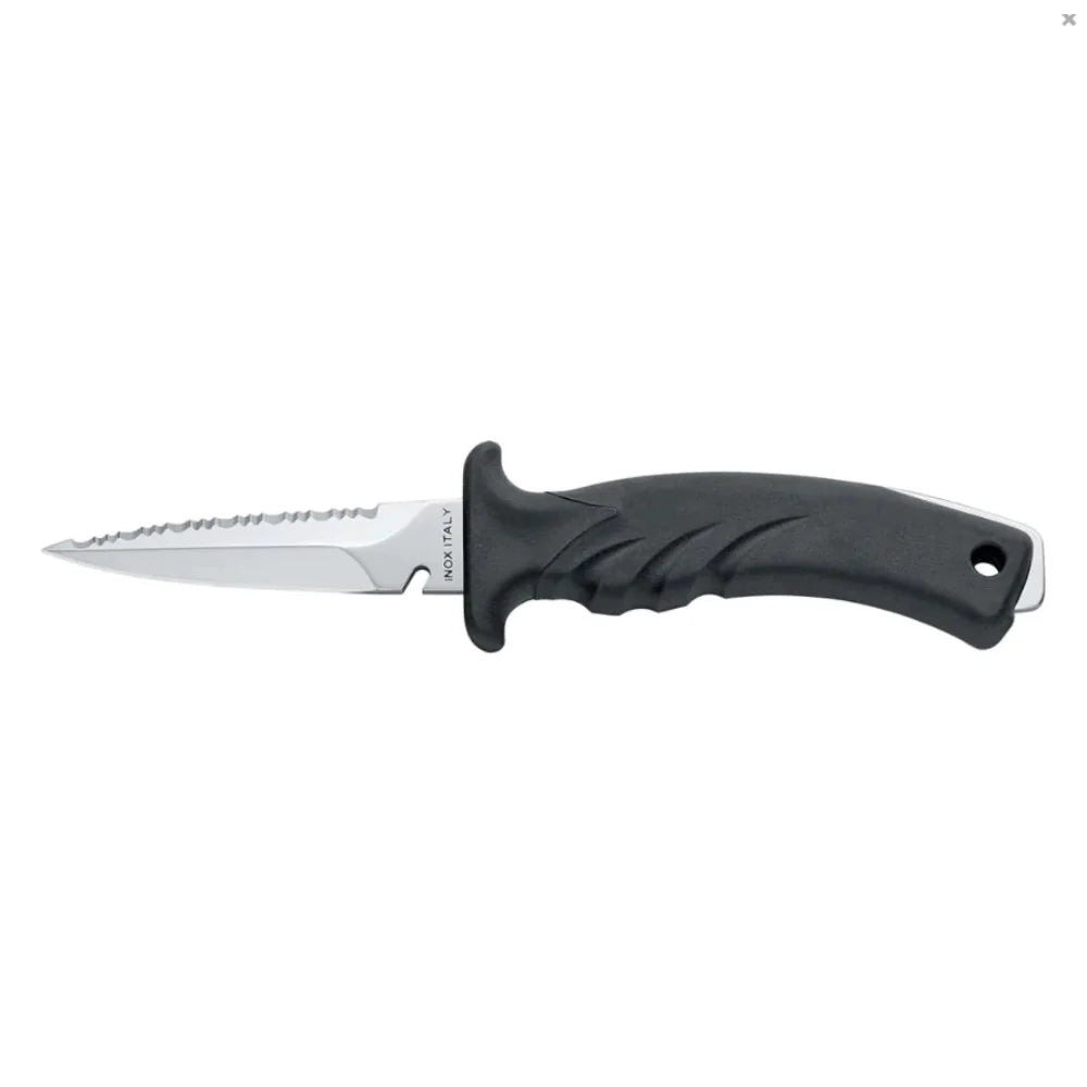 Mac Coltellerie - Torpedo 11 Dive Knife - Black handle S/Steel Blade image 0