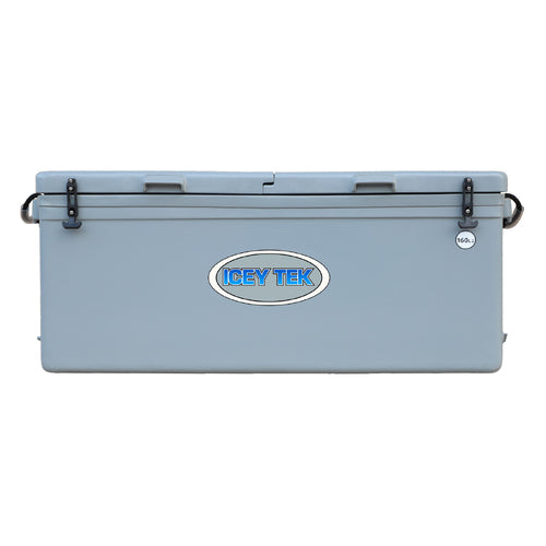 Icey Tek - 160L - Split Lid - Ice Box Cooler - Grey - Split Lid Left image 0