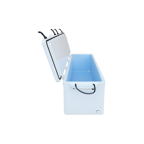 Icey Tek - 260L - Split Lid - Ice Box Cooler - White - Split Lid Left image 3