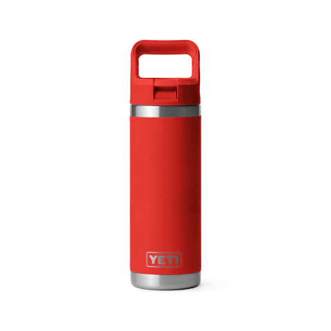 Yeti - Rambler Straw lid Bottle - 18oz - Rescue Red image