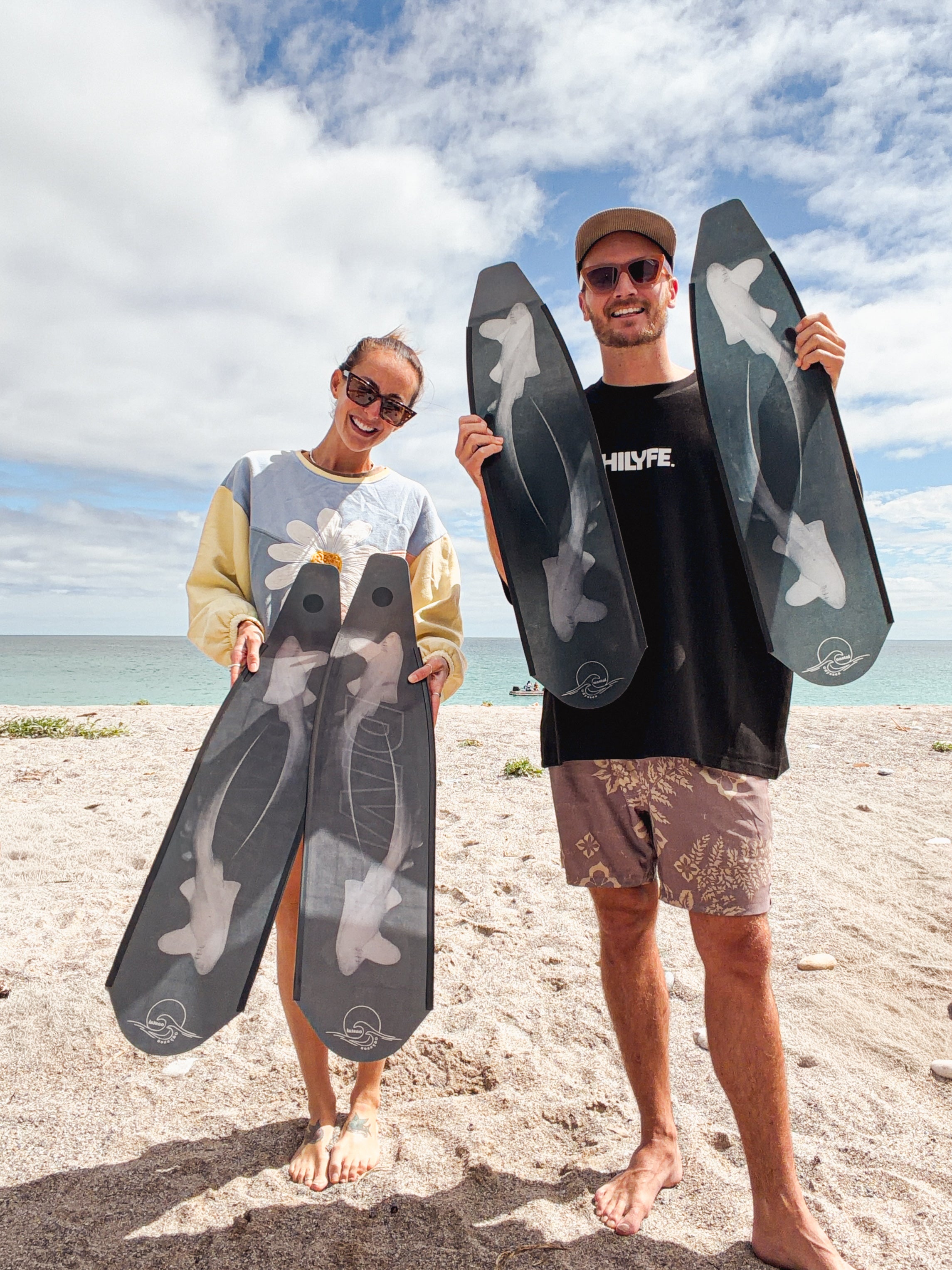 DiveR - Fin Blades - Leopard Shark - Carbon - Limited Edition