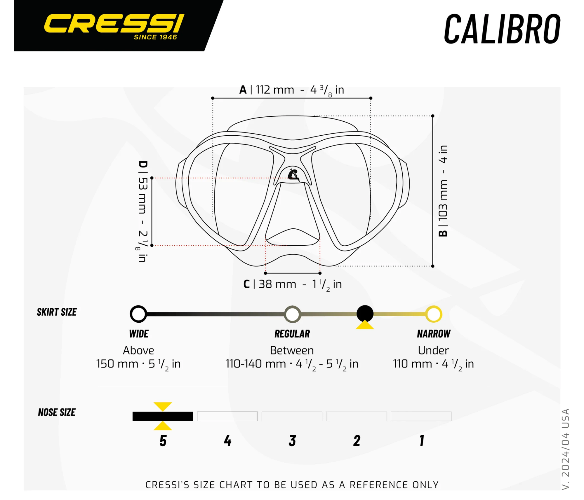 Cressi - Calibro Mask - Black/HD