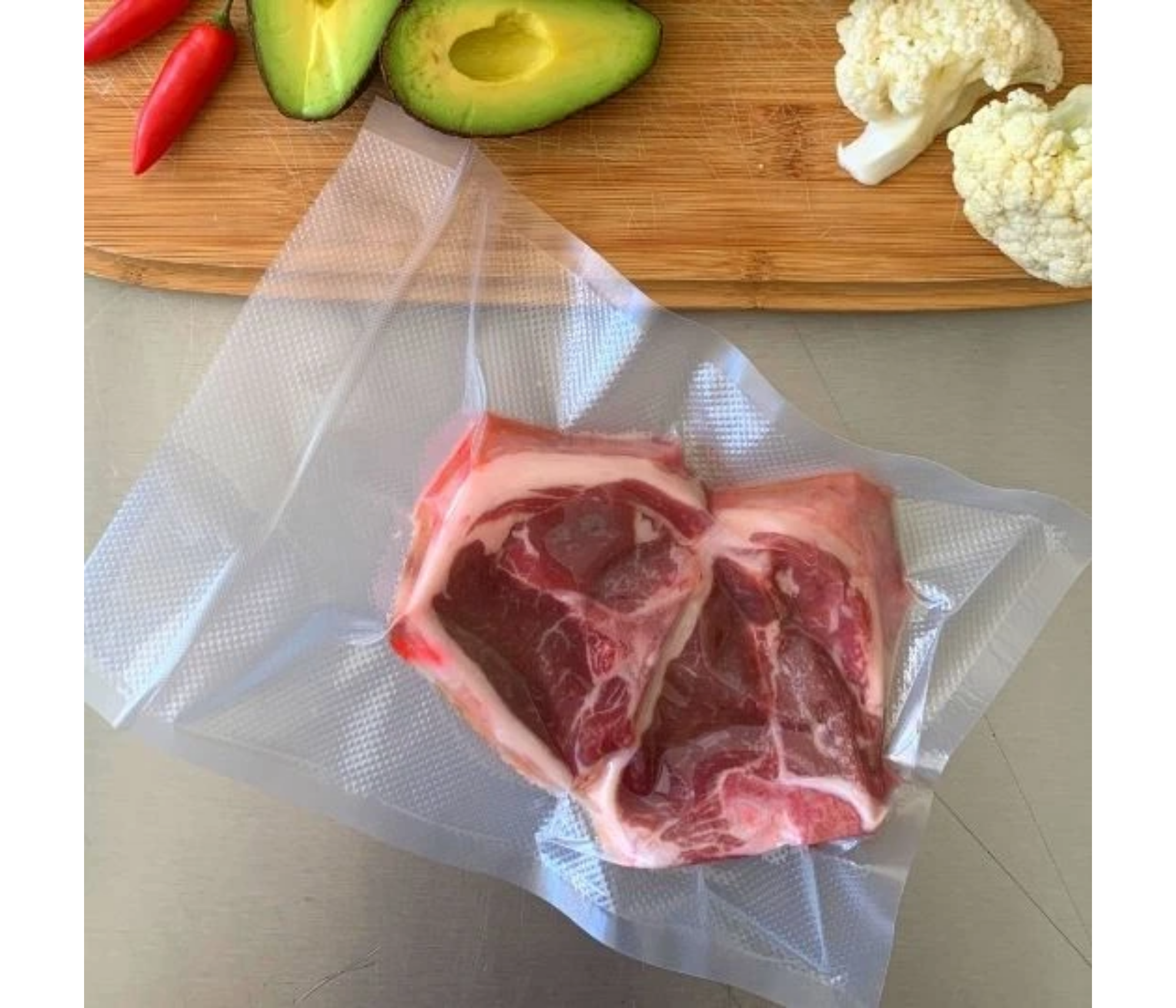 Pac Food - Vacuum Bags - Embossed Micro Channel 100 Microns Bags - 100 Pieces