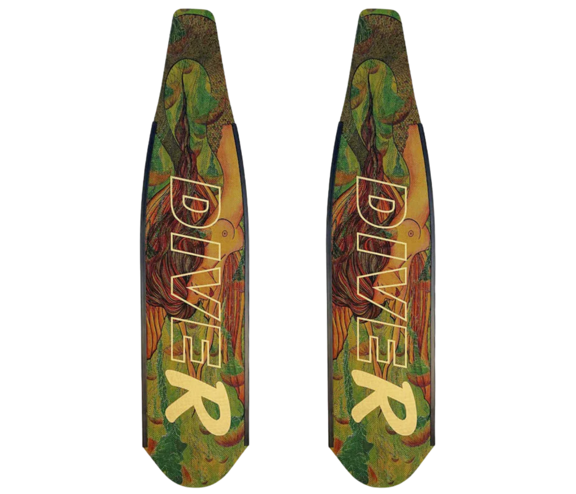 DiveR - Fin Blades - Green Mermaid - Composite