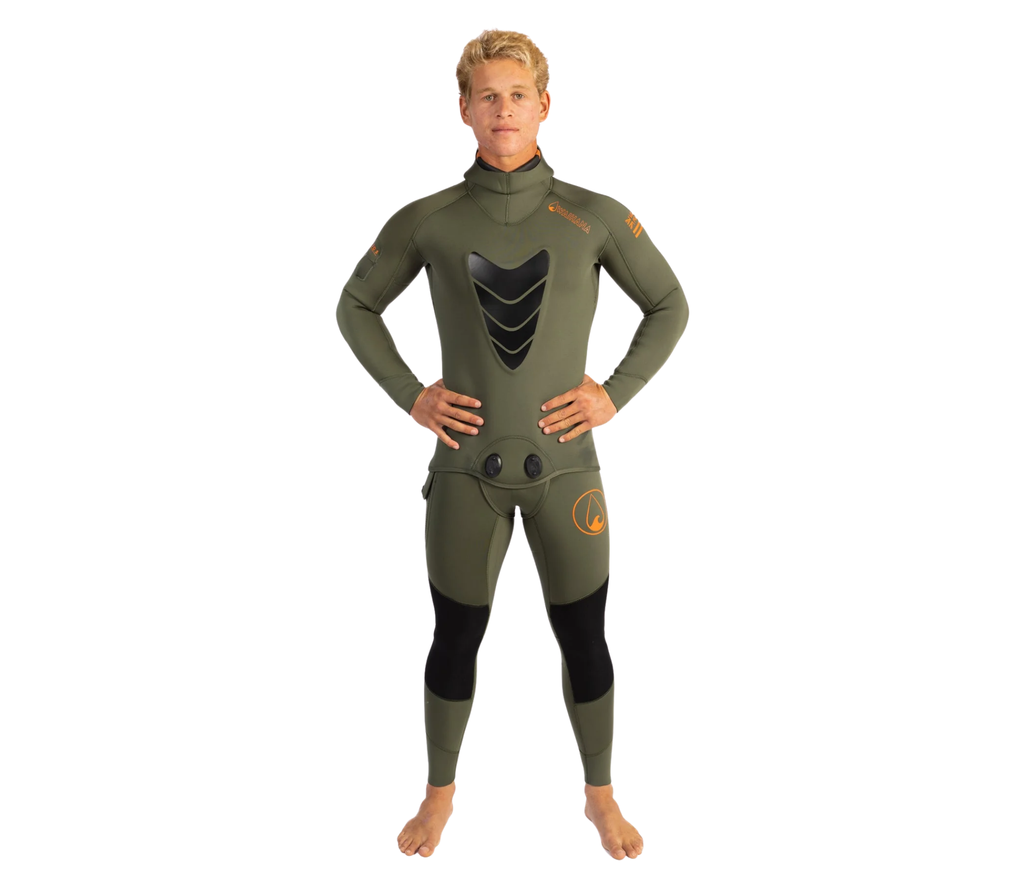 Waihana - Men's 2pc Ranger Green Wetsuit - 3mm