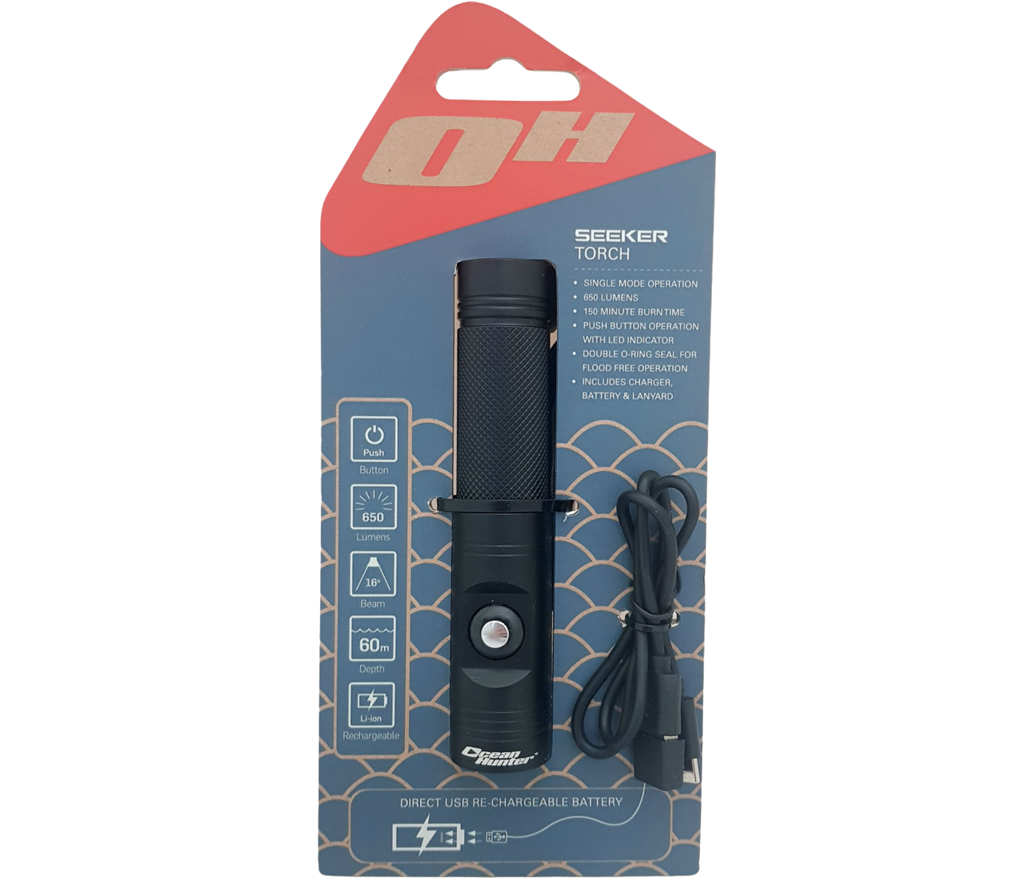 Ocean Hunter - Seeker Torch - 650 Lumens