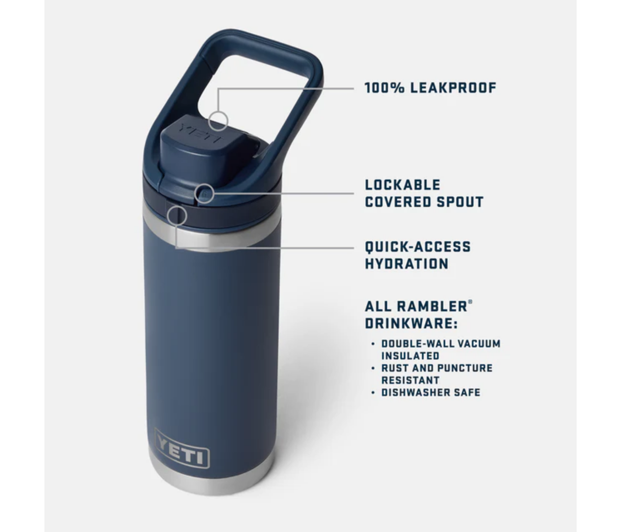 Yeti - Rambler Flip Chug Bottle - 18oz (532ml)