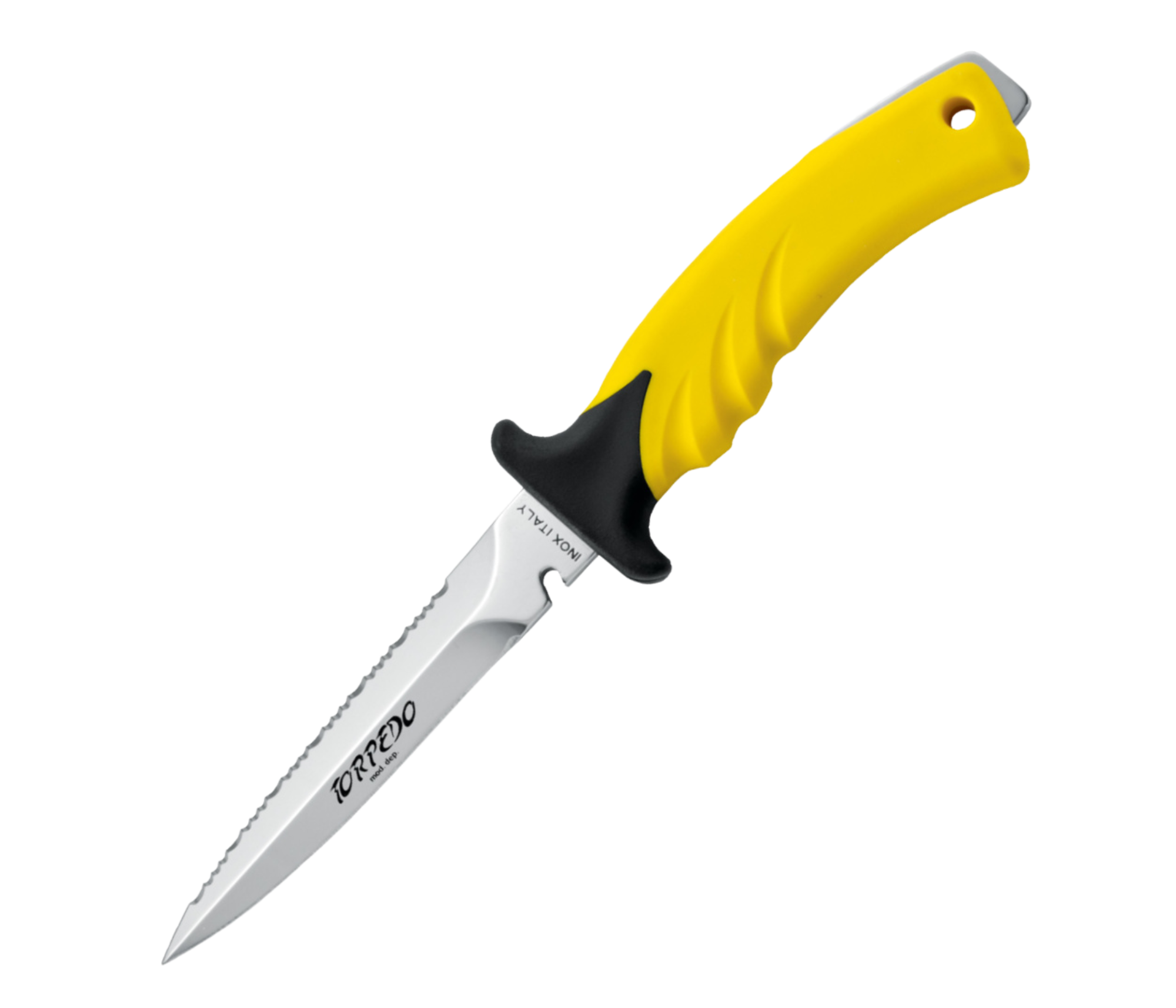 Mac Coltellerie - Torpedo 11BE Dive Knife - Yellow handle/Silver Blade