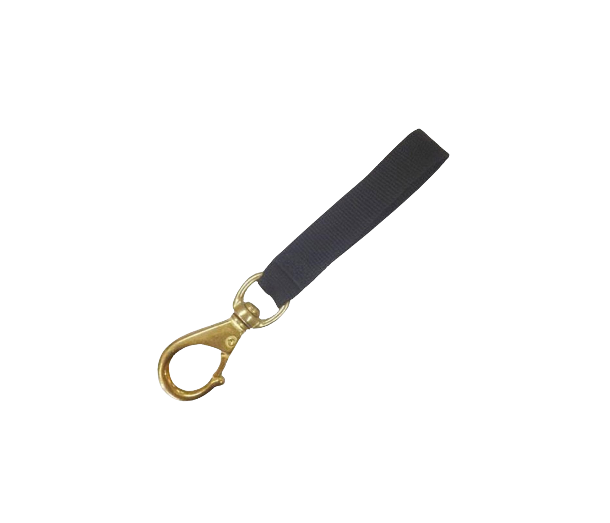 Cressi - Brass Snap Hook with Webbing - Black