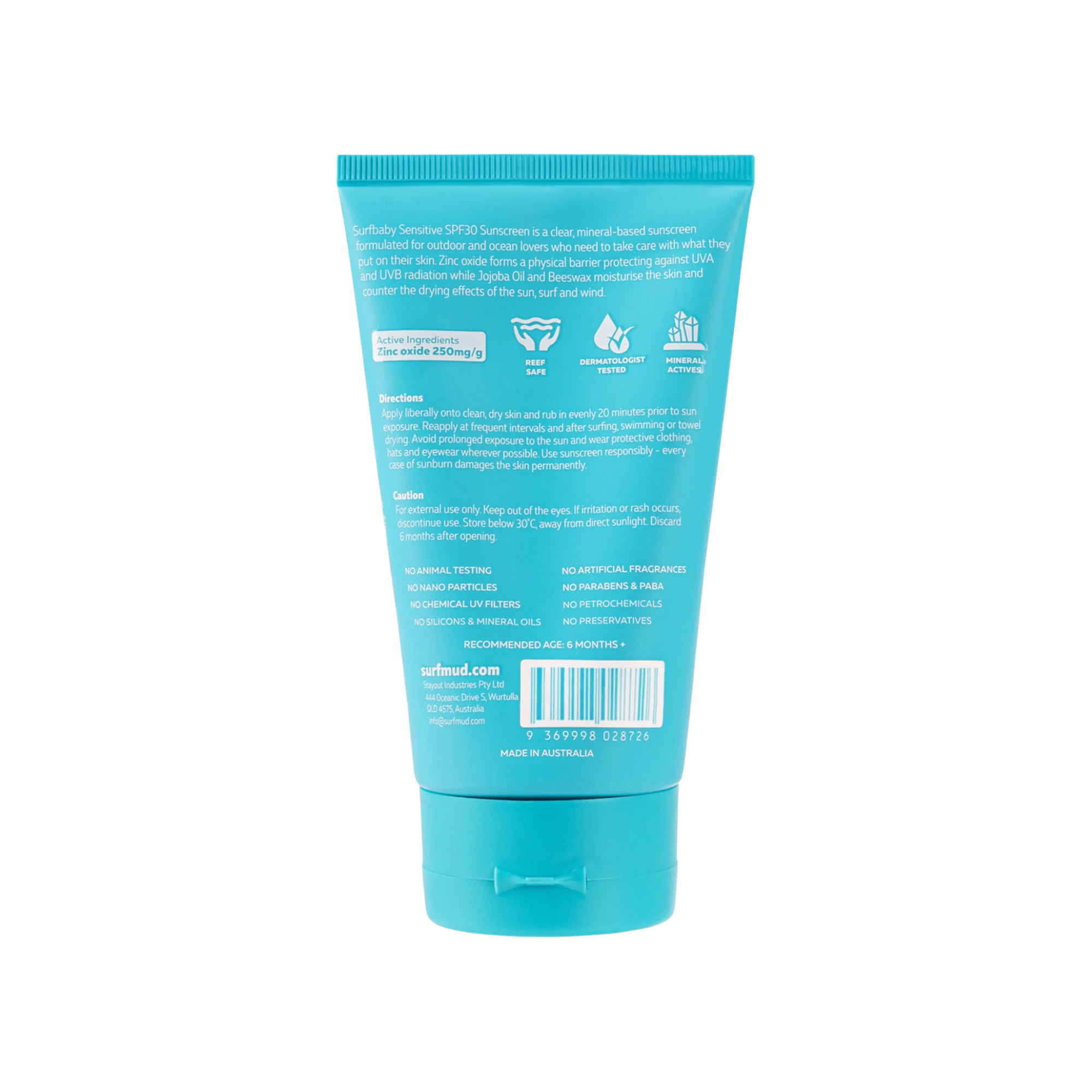 SurfMud - Surfbaby Sensitive Sunscreen - SPF30 - 125g