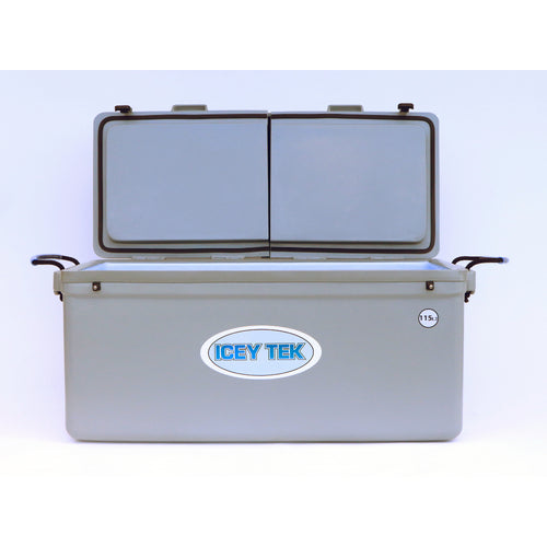 Icey Tek - 115L - Split Lid - Ice Box Cooler - Grey - Split Lid Right image 2