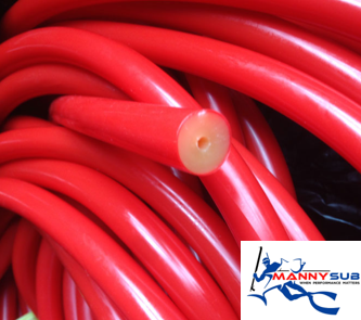 Mannysub - Bulk Rubber Red/Amber Reactive - 16mm (Per 10cm) image 0