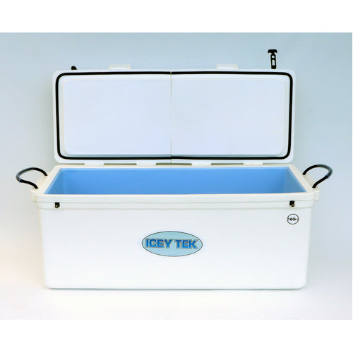 Icey Tek - 160L - Split Lid - Ice Box Cooler - White - Split Lid Left image 2