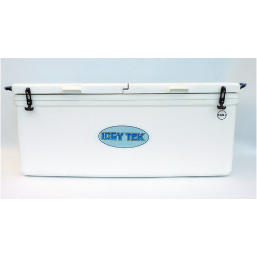 Icey Tek - 160L - Split Lid - Ice Box Cooler - White - Split Lid Left image 0