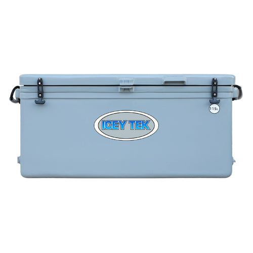 Icey Tek - 115L - Split Lid - Ice Box Cooler- Grey - Split Lid Left image 0