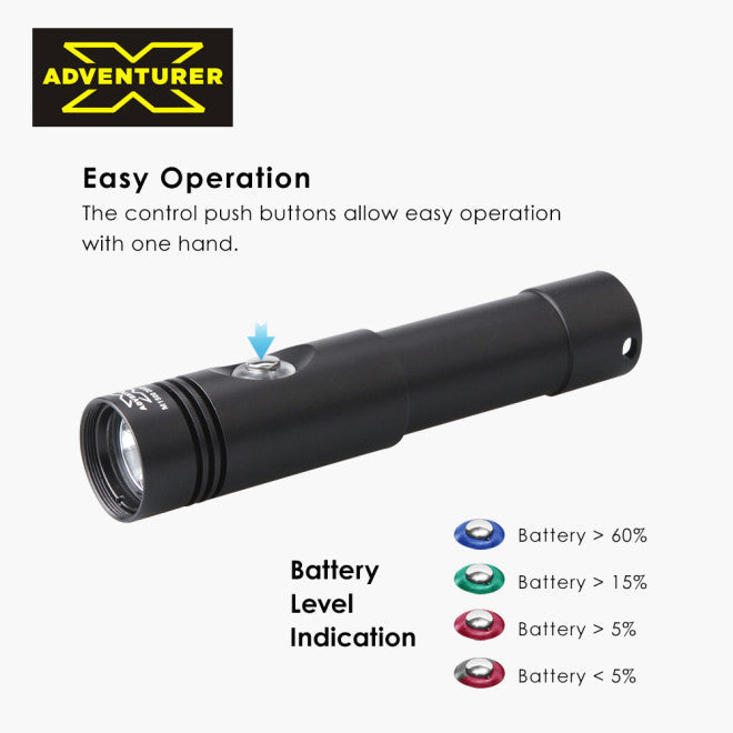 X-Adventurer - M1500 Dive Torch - 1500 Lumens – Pink image 2