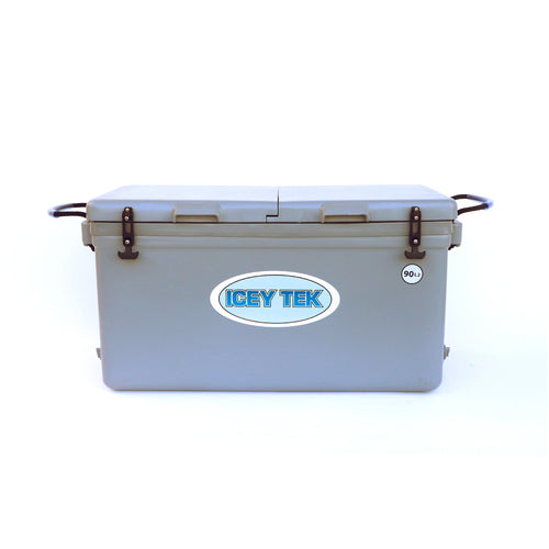 Icey Tek - 90L - Split Lid - Ice Box Cooler - Grey - Split Lid Left image 0