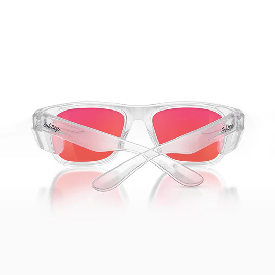 SafeStyle - Fusions - Clear Frame - Red Lens - Polarised - Image 2