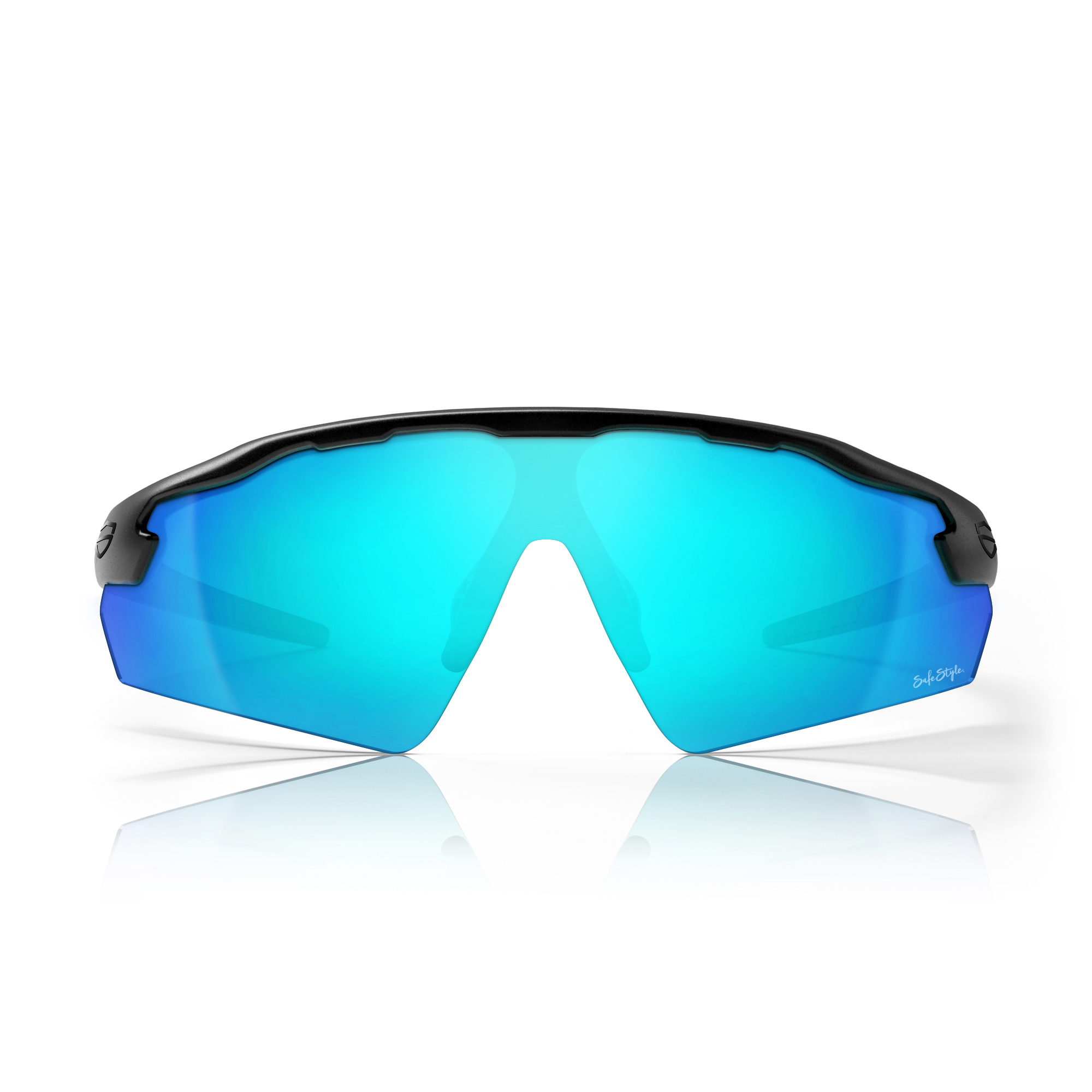SafeStyle – Phantoms – Matte Black – Blue Lens – UV400 - Image 2